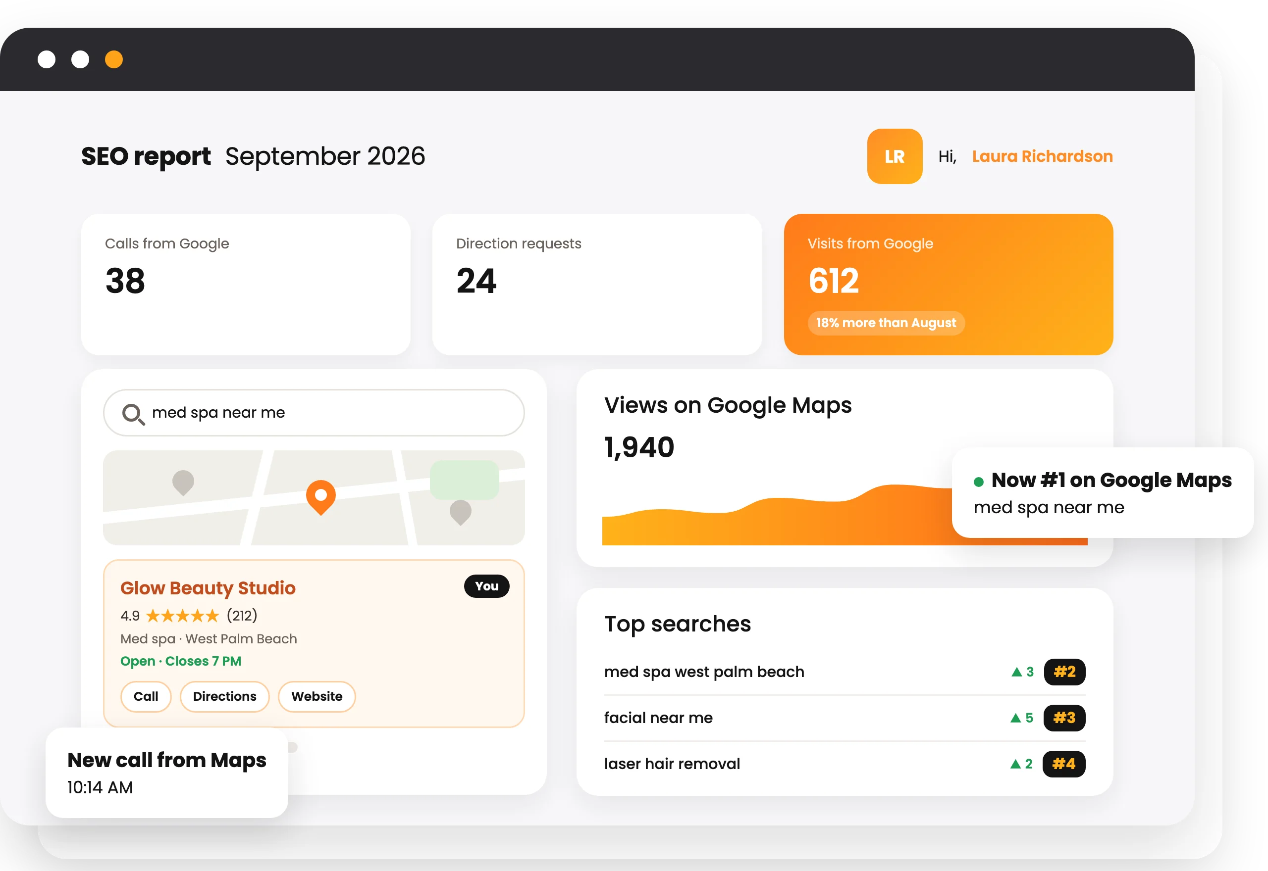 Local SEO monthly report