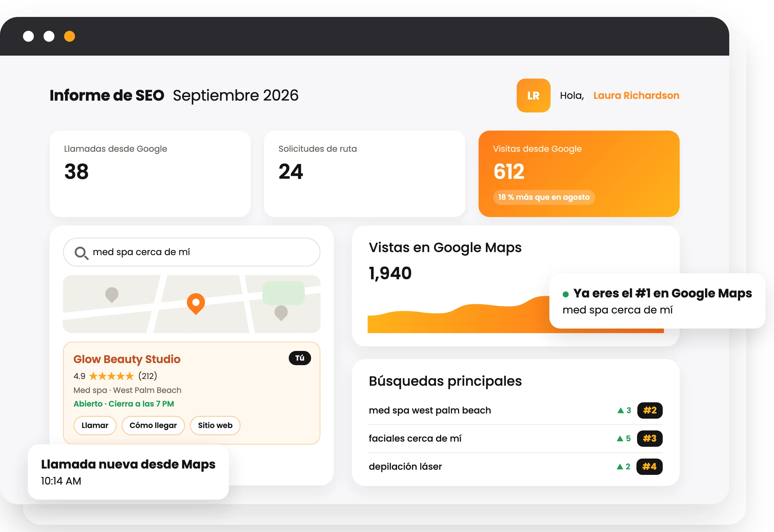 Informe mensual de SEO local