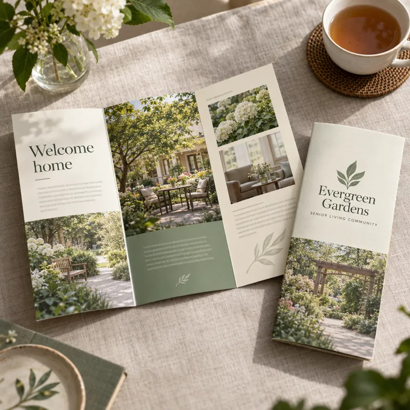 Brochure for a senior living community
