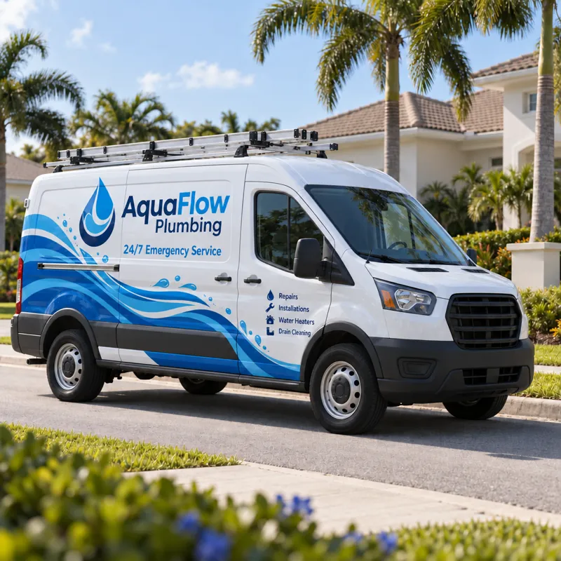 Van wrap for a plumbing company