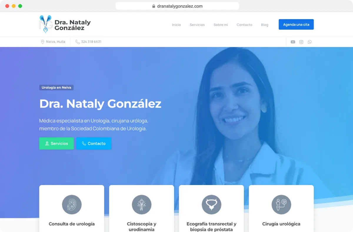 dranatalygonzalez.com website designed by Dox Studio